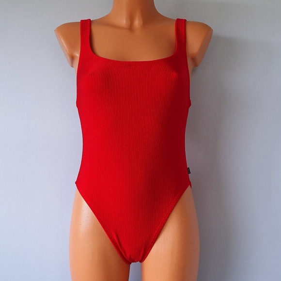 Reebok Other - Reebok One Piece Red Ribbed Swimsuit NWT